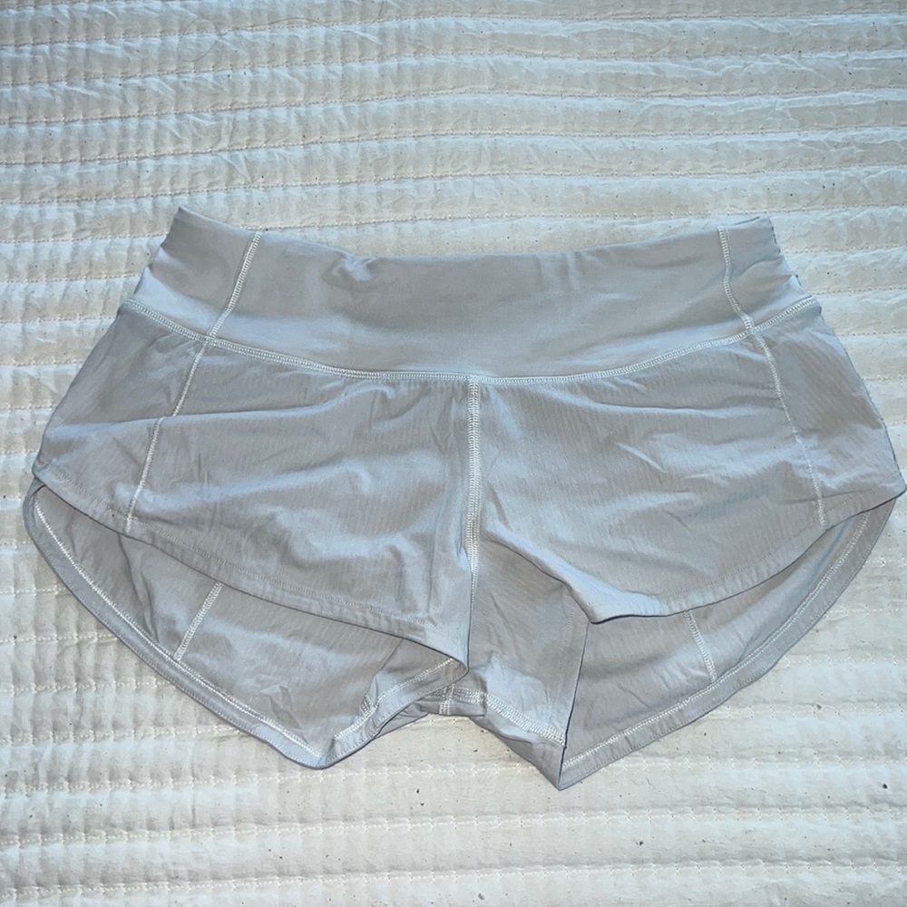 lululemon gray speed up shorts || size: 2 🩶🩶